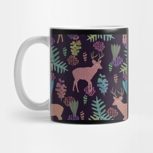 Deer Surrounded By Forest Mug